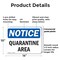 Signmission Quarantine Area, 14 in W x Rectangle, Plastic OS-2PACK-NS-P-1014-L-17934 - alternate 5